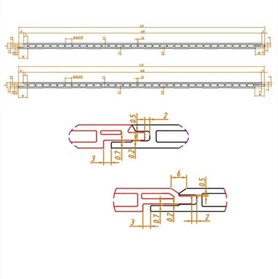 Modello per la decorazione di case per il profilo dei pannelli per il soffitto e per la parete, con 1 cavità e calibratore