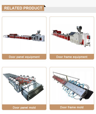 Linea di produzione di macchine per la produzione di pannelli per porte vuote in PVC argento 1000 mm WPC con PVC rigido